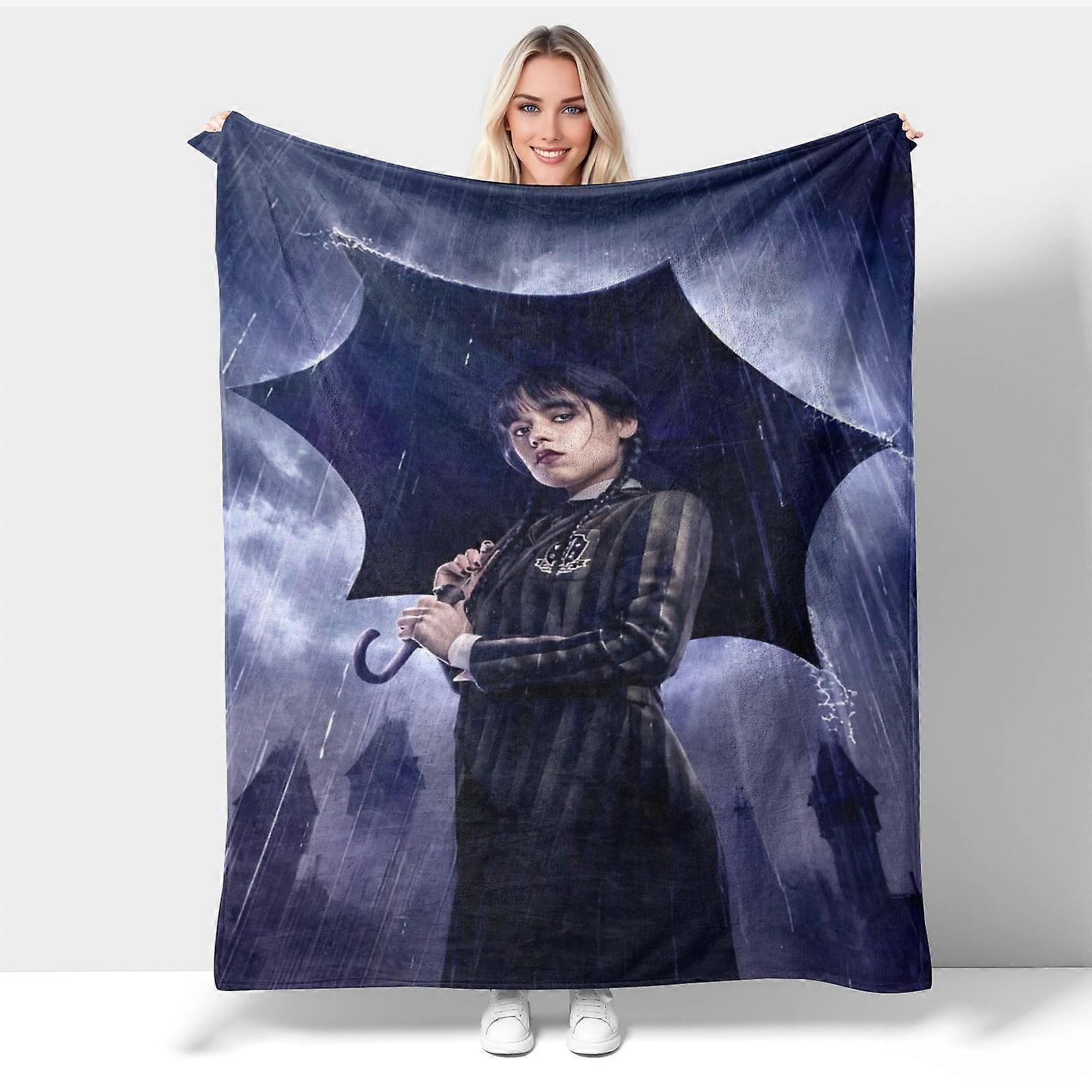 Wednesday Throw Blanket,Weighted Blanket Super Soft Warm Flannel Warm Micro Plush Blanket,Blankets Queen Size,Cooling Su-KDE31823