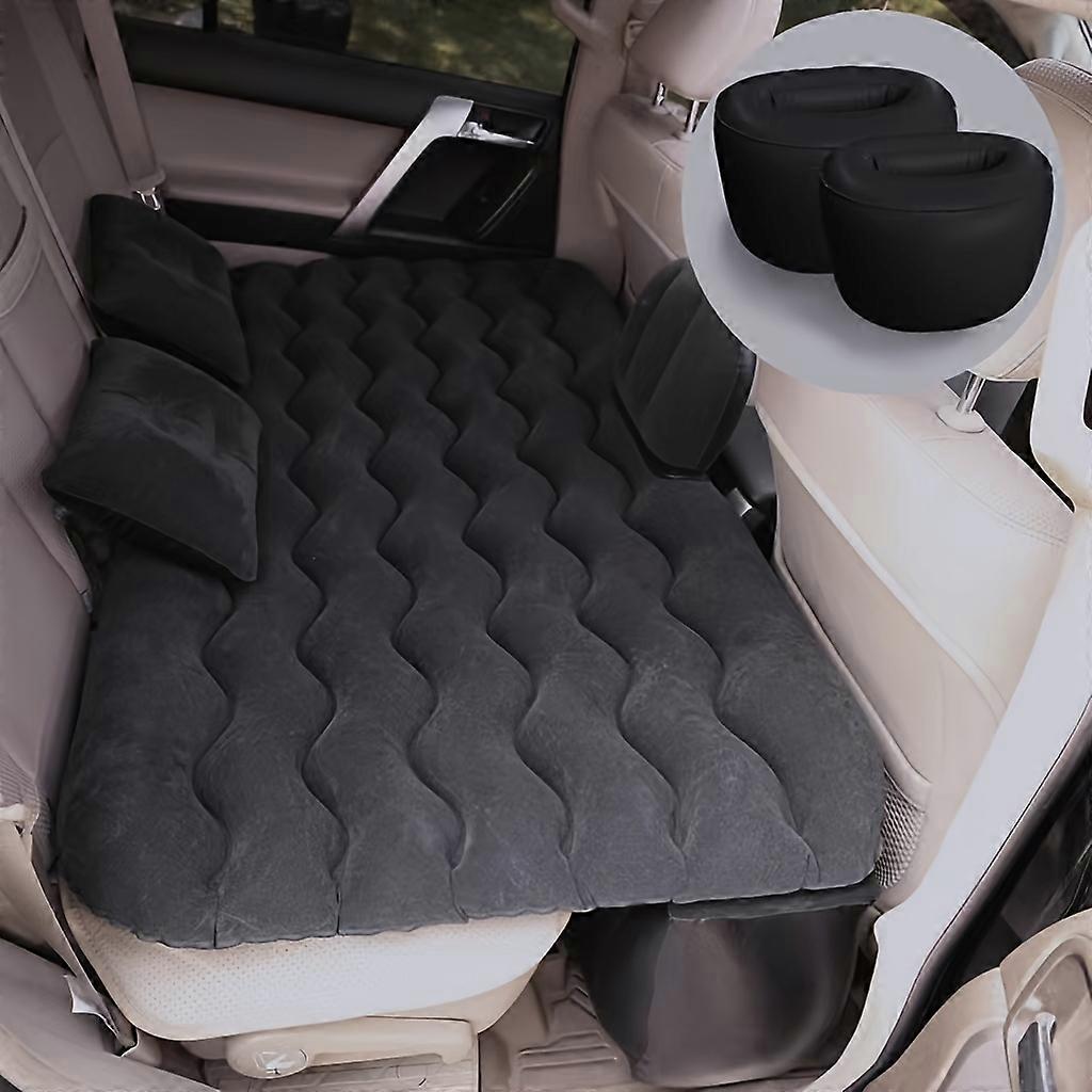 Deluxe Inflatable Flocking Mattress - Quick-Inflate Car Back Seat Sofa Bed - Premium Comfort for Outdoor Camping Adventures - Durable & Luxuriously Pa