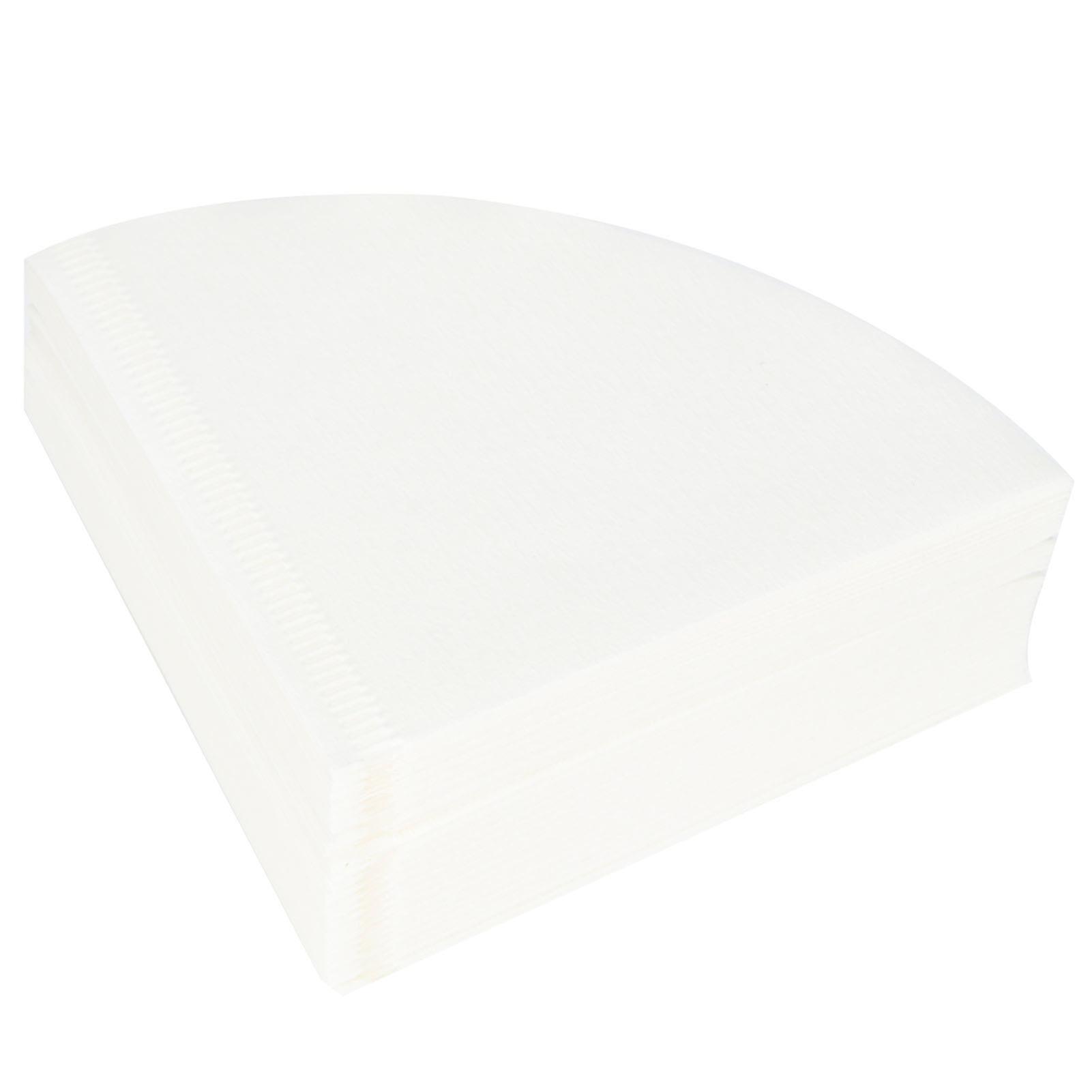 100Pcs Disposable White Fan-Shaped Coffee Filter Paper for Drip Coffee Maker