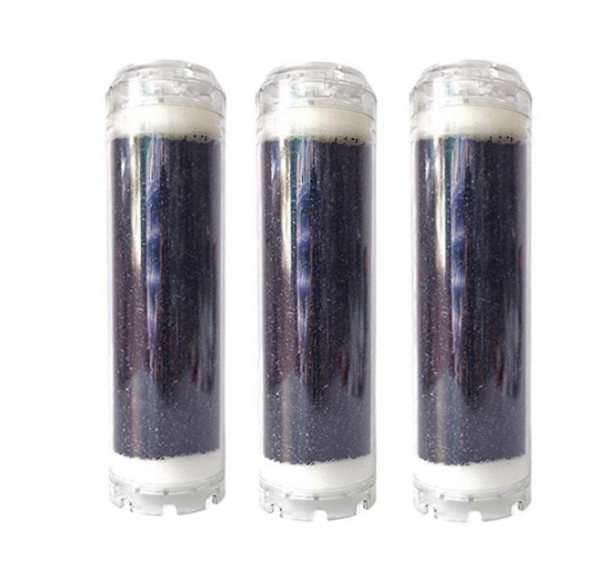 Set of 3 10 inch Activated Carbon Cartridge - Removal of Chlorine + Bad Taste and Odors for Drinking Water