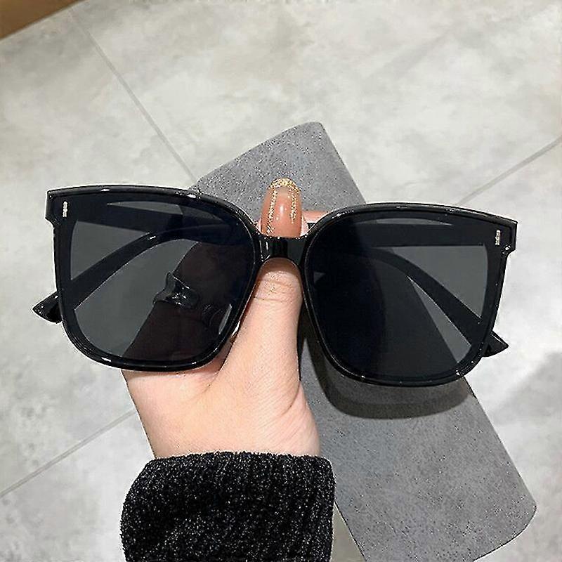 Fashion Plastic Square Sunglasses Women Brand Designer Vintage Retro Rivetsun Glasses For Female Big Frame Mirror Oculos De Sol