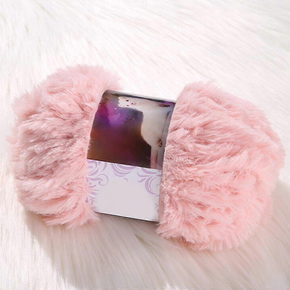 Soft Skin Friendly Bulky Fluffy Chenille Yarn for KnittingCrocheting Blanket - Creamy Pink