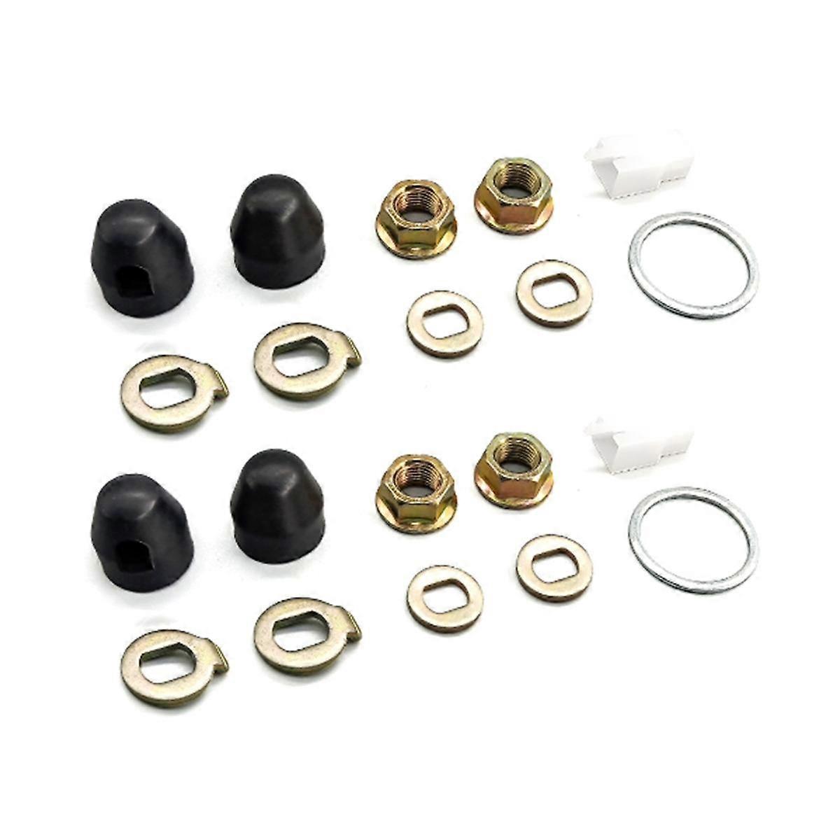 M14 2Set Ebike Wheel Motor Shaft 14mm Shaft Screw Cap Washer/Spacer/Nut Cover E-Bike Wheel Lock for