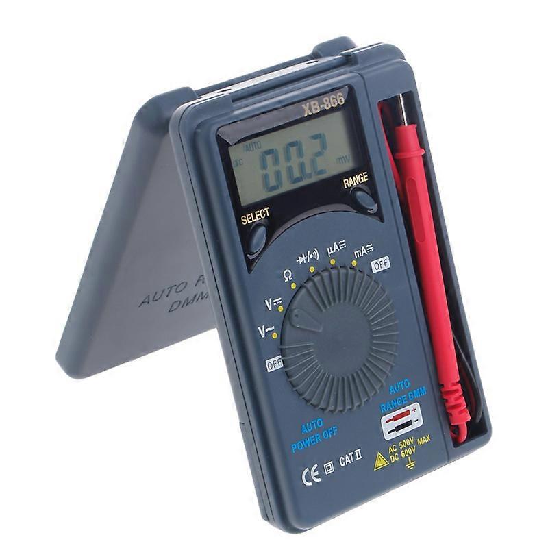 XB866 Mini Auto Range LCD Voltmeter Tester Tool AC/DC Pocket Digital Multimeter, Professional and High-Quality Testing
