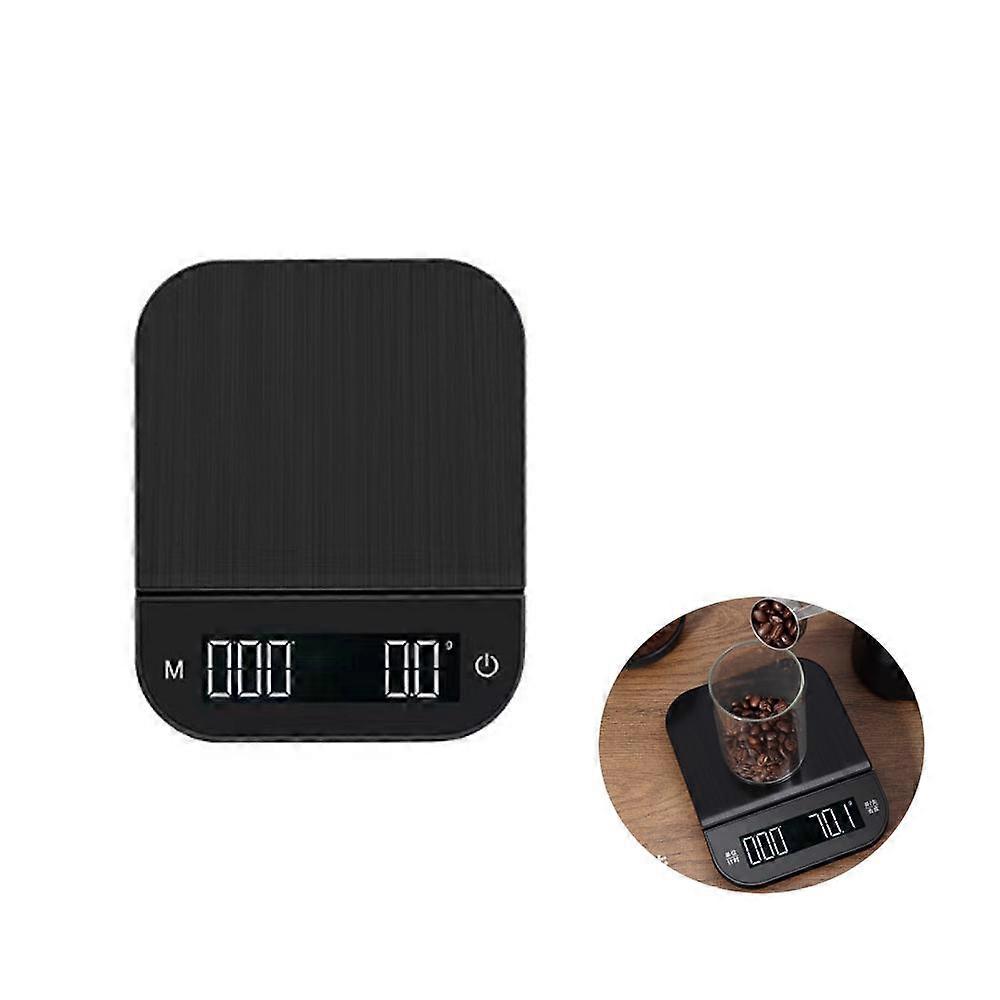 Invisible screen manual coffee scale with loading timer and automatic zero electronic scale 5kg/0.1g
