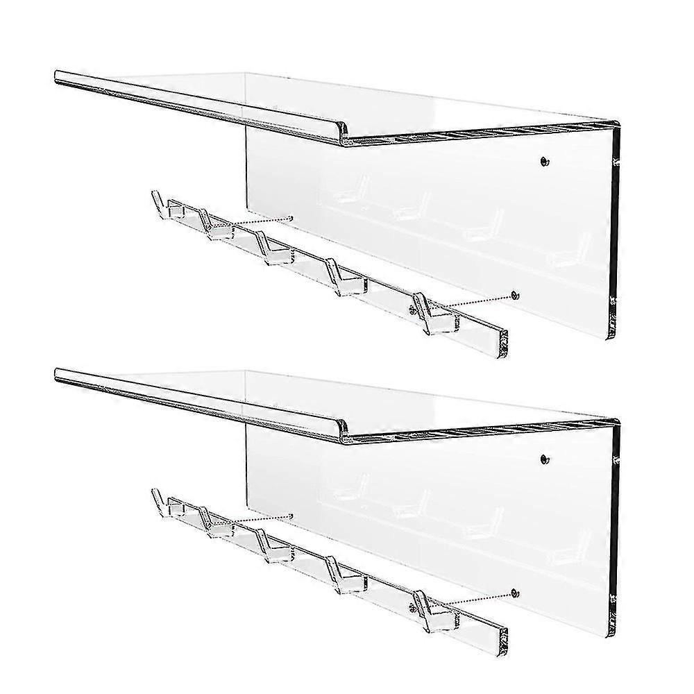 2pcs Acrylic Floating Shelf,compatible With Stand Display Racks And Kids Bedroom D