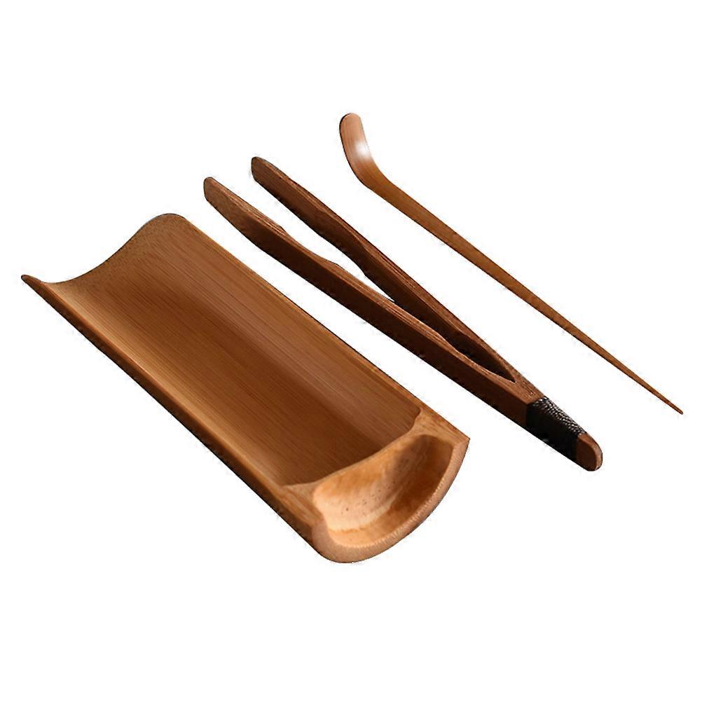 3pcs Bamboo Tea Set Tea Making Tool Kit Tea Ceremony Utensil Kitchen Accessories