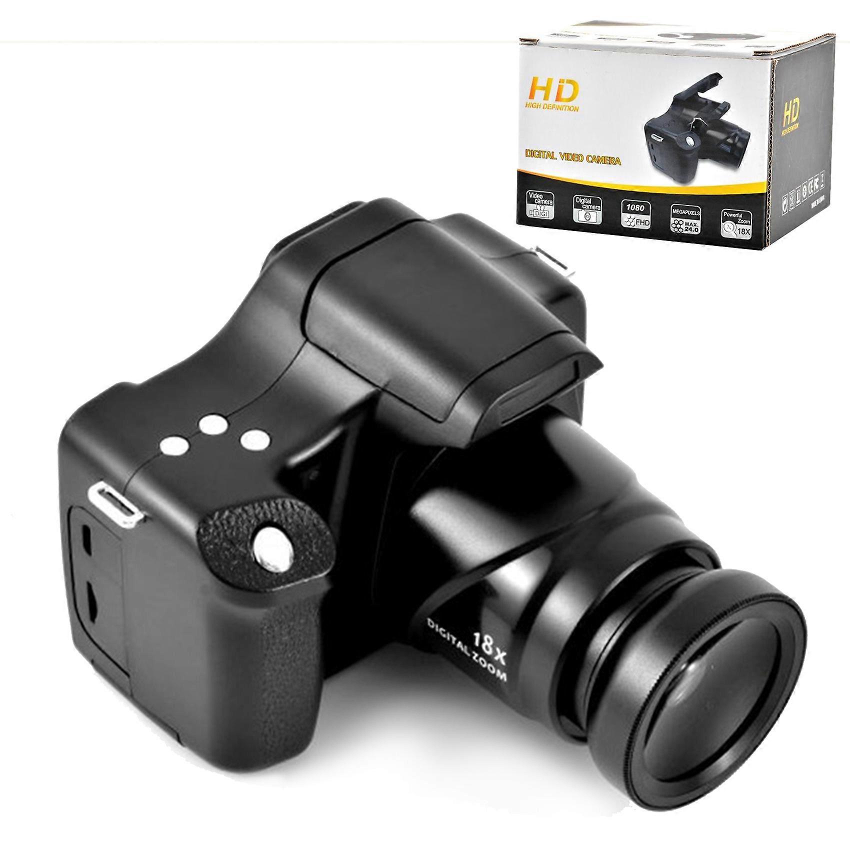 Digital Video Camera Camcorder SLR Camera Recorder with 24 MP 18X High-Definition Digital Zoom 1080 FHD 3 Inch TFT LCD Screen Anti-Shake for Travel En