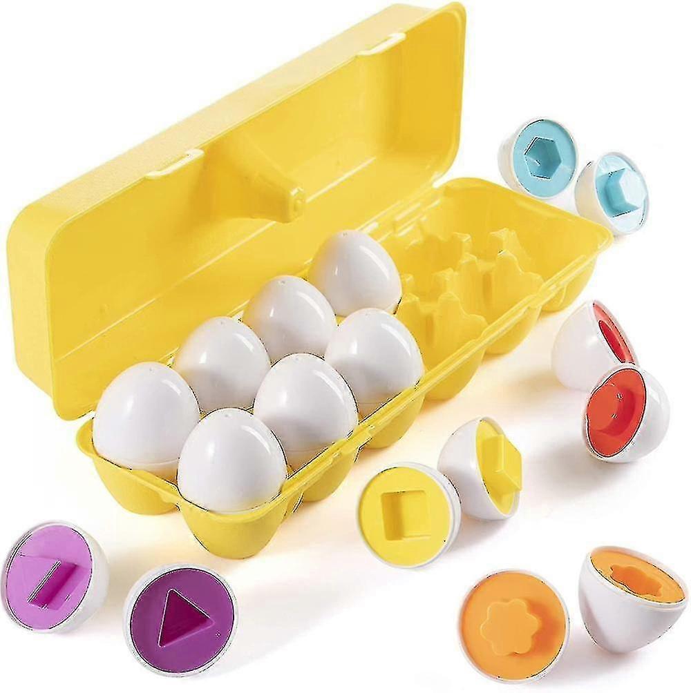Color Shape Maching Eggs , Easter Educational Maching Egg Set Toy