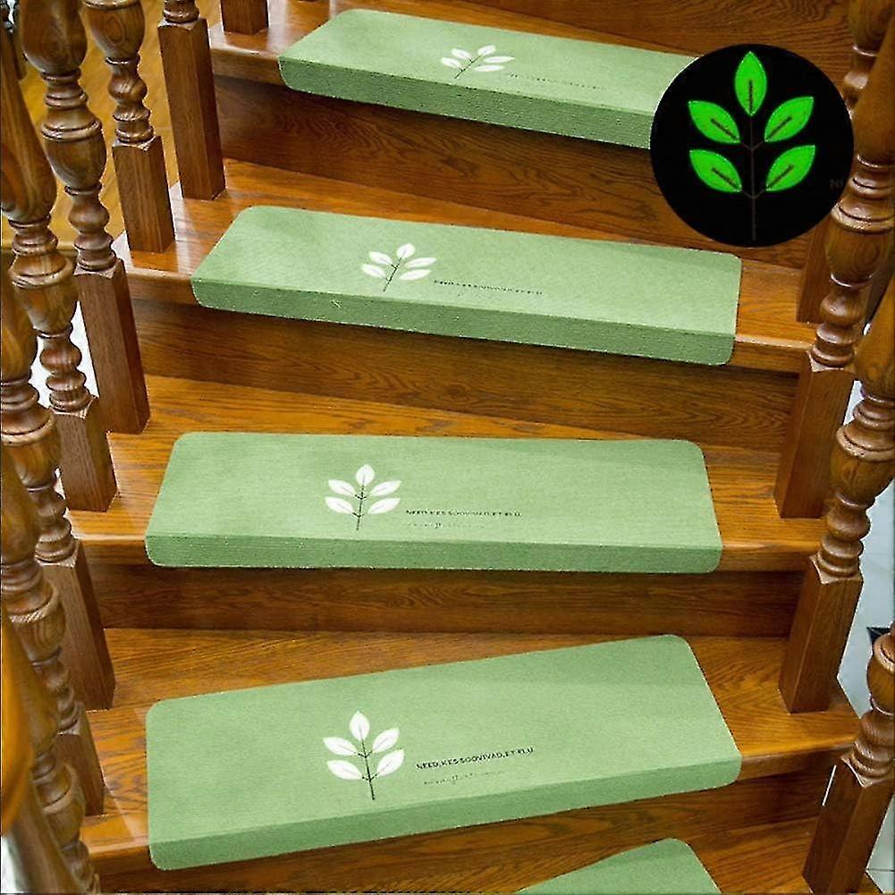 5pcs/pack Luminous Step Mats Rectangular 55 X 22cm Non-slip Stair Carpet Self-adhesive Safety Step