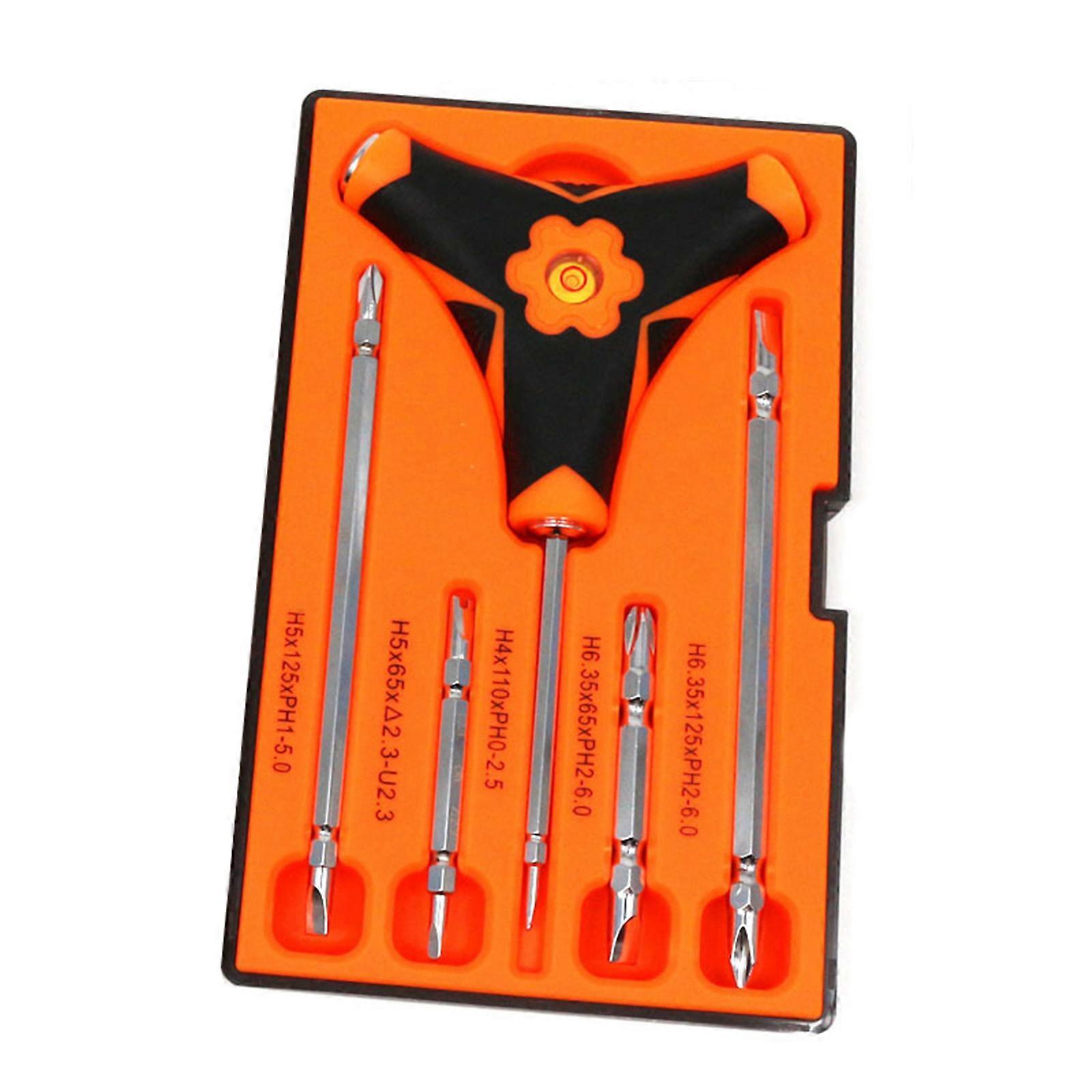 Durable 6 in 1 for Triangle Spirit Level Screwdriver Dual-head Screw Bit Repair