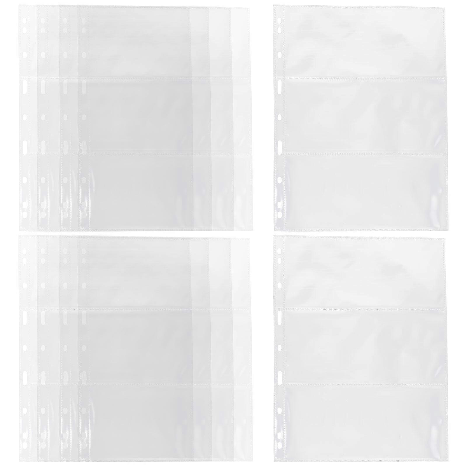 10pcs Multi-functional Paper Currency Tickets Collection Album Pages Loose-leaf Card Book Pages