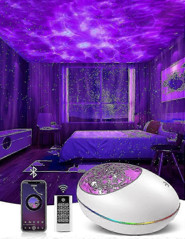 Nordlichter Aurora Projektor, 3 in 1 Nachtlicht mit weißem Rauschen, Timer, Bluetooth-Lautsprecher, Galaxy Light Skylight Space Light für Decke Yalo