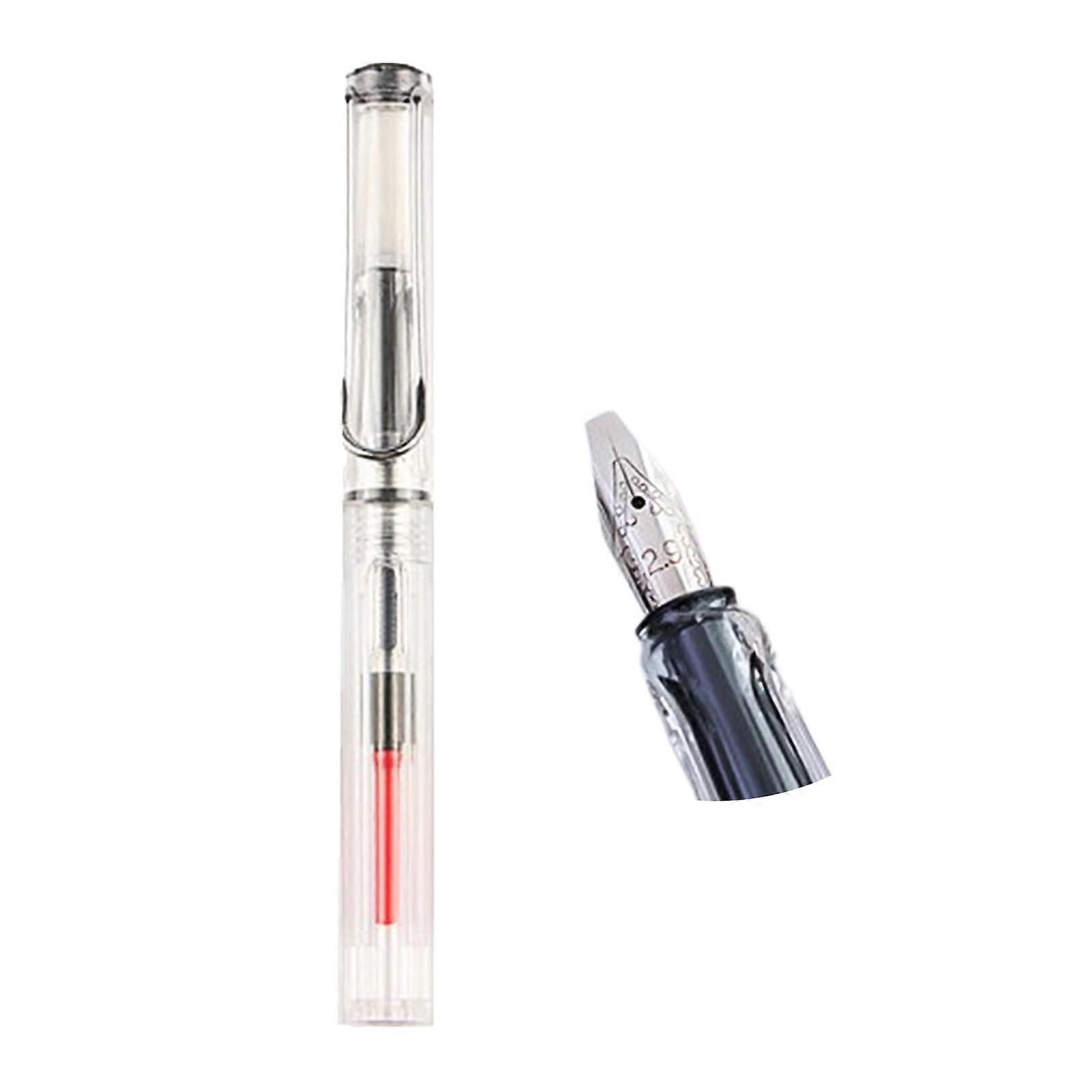 Writing Tool Transparent Gift Tibetan Gothic Duckbill Parallel Tip Fountain Pen for Drawing