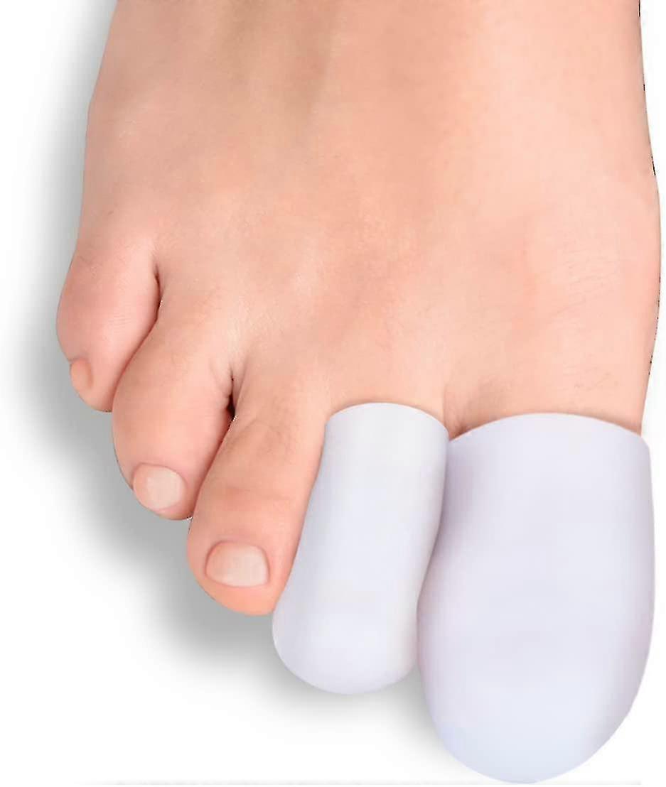 10 Pieces Toe Protector, Gel Toe Protectors To Provide Relief From Missing Or Ingrown Toenails, Corns, Blisters, Hammer Toes (6l/4s,white) Aoba