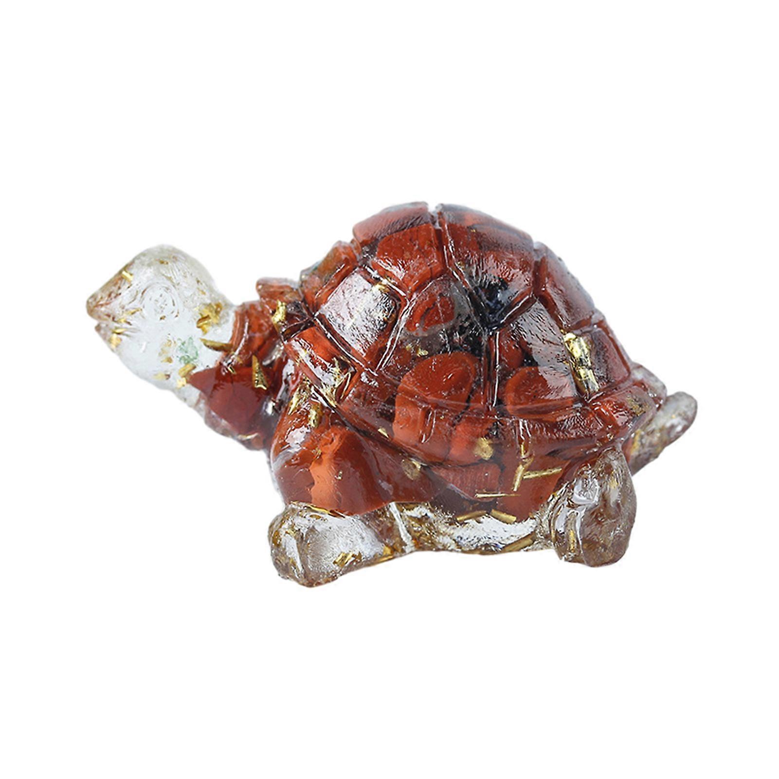 Faux Crystal Turtle Figurine Artificial Tortoise Miniature Statue Epoxy Resin Table Centerpiece Car Home Office Decoration Jikaixiang