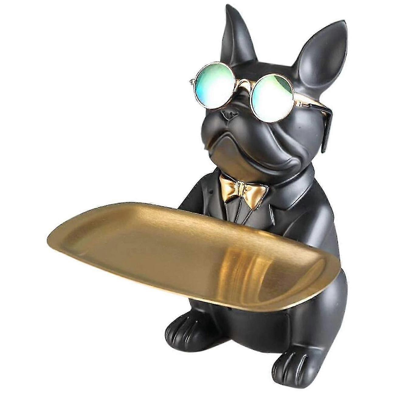 Bulldog With Tray - Statue High Quality