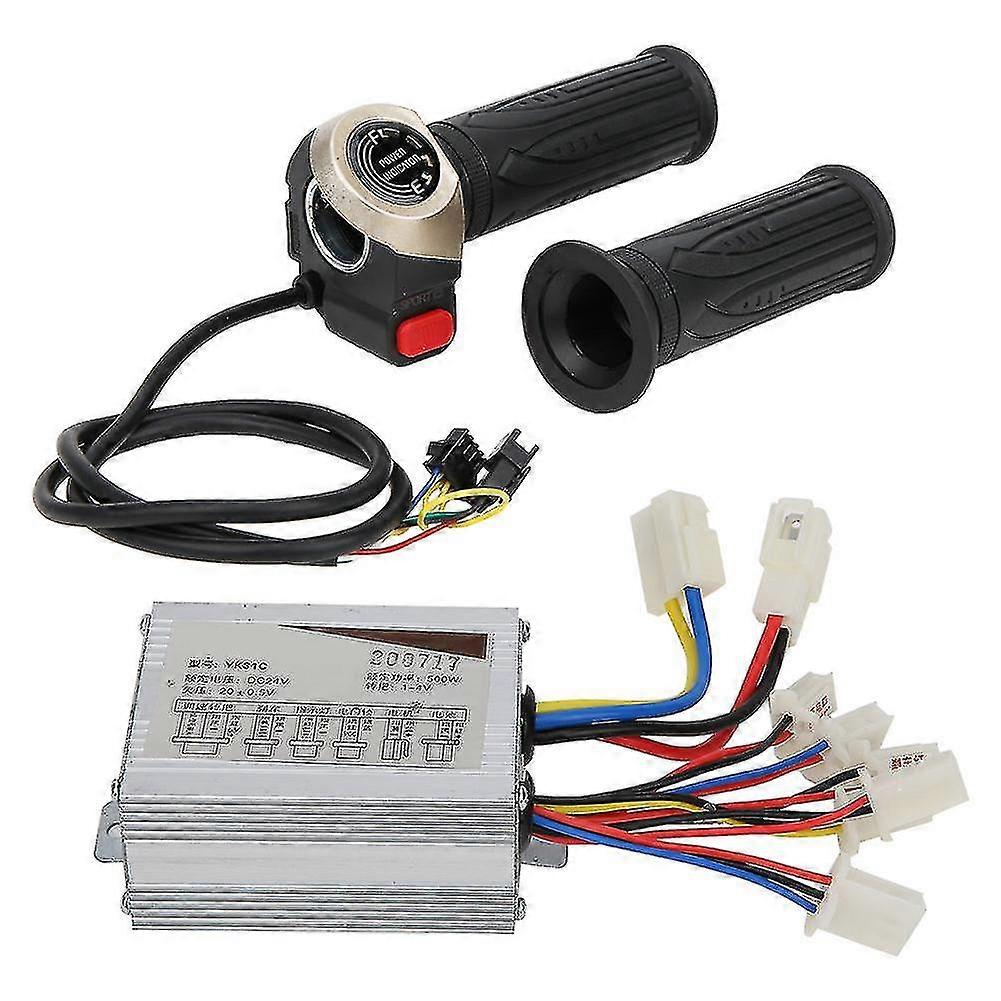 24v 500w Brush Controller With Lcd Display Electric Quantity Throttle Handle Universal Kit