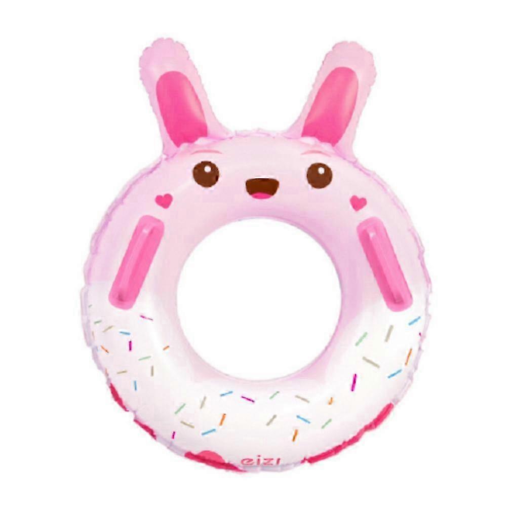 Cartoon Pink Rabbit Swimming Ring Summer Inflatable Pool Float for Kids