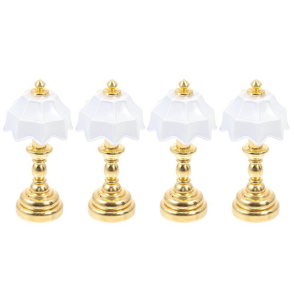 4pcs Micro Landscape Desk Lamp Mini Desk Lamp Mini House Table Light Mini Light Decor