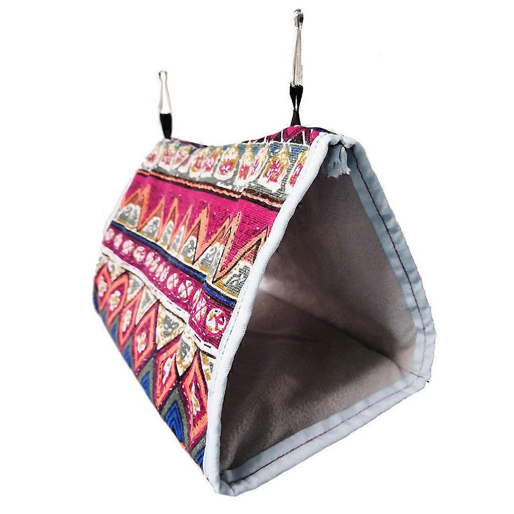 1Pc Triangle Parrot Hammock Bird Nest Hanging Sleeping Bed (Random Color)