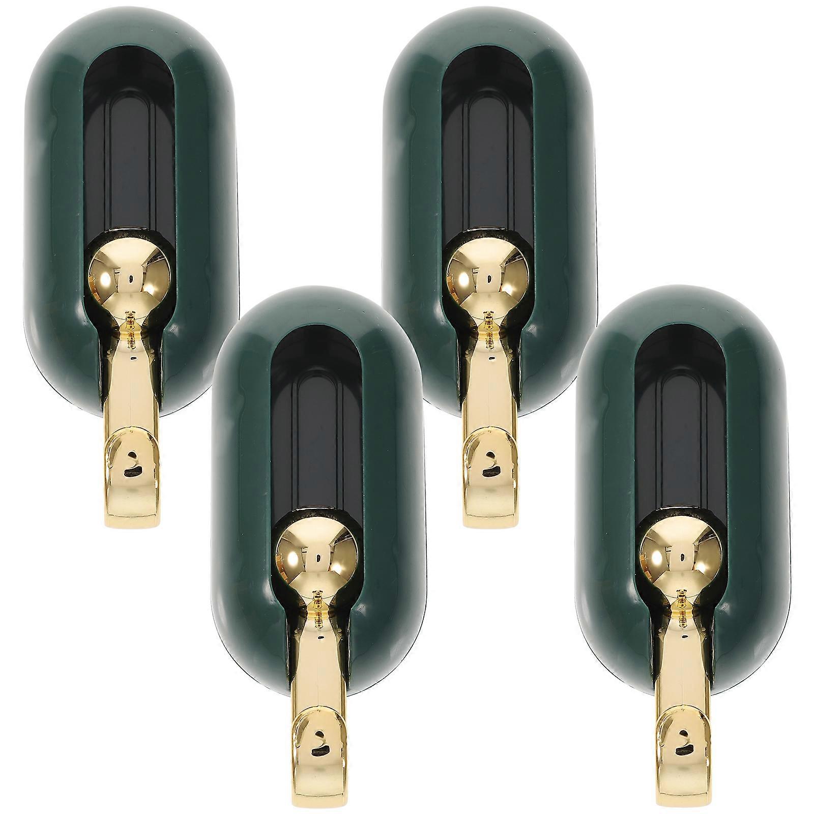 4pcs Wall Hooks Adhesive Towel Clothes Hangers Hats Hooks Multi-purposes Hanging Hooks