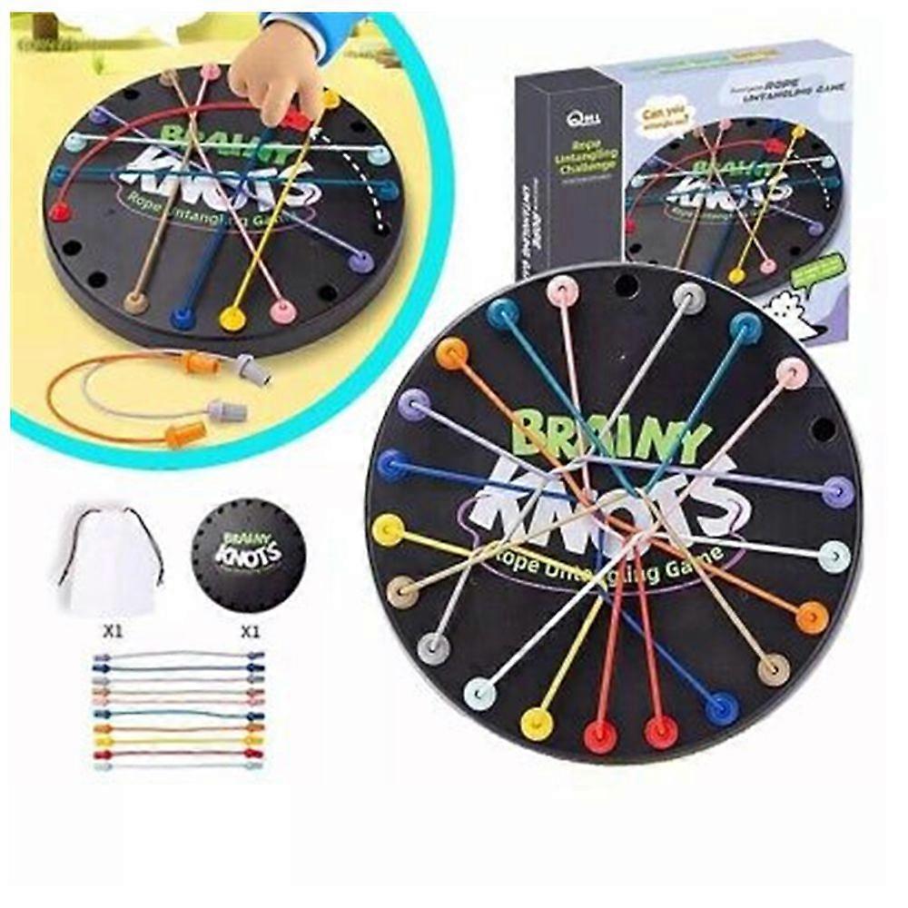 Brainy Knots Rope Untangling Table, Logic Puzzle Board Game