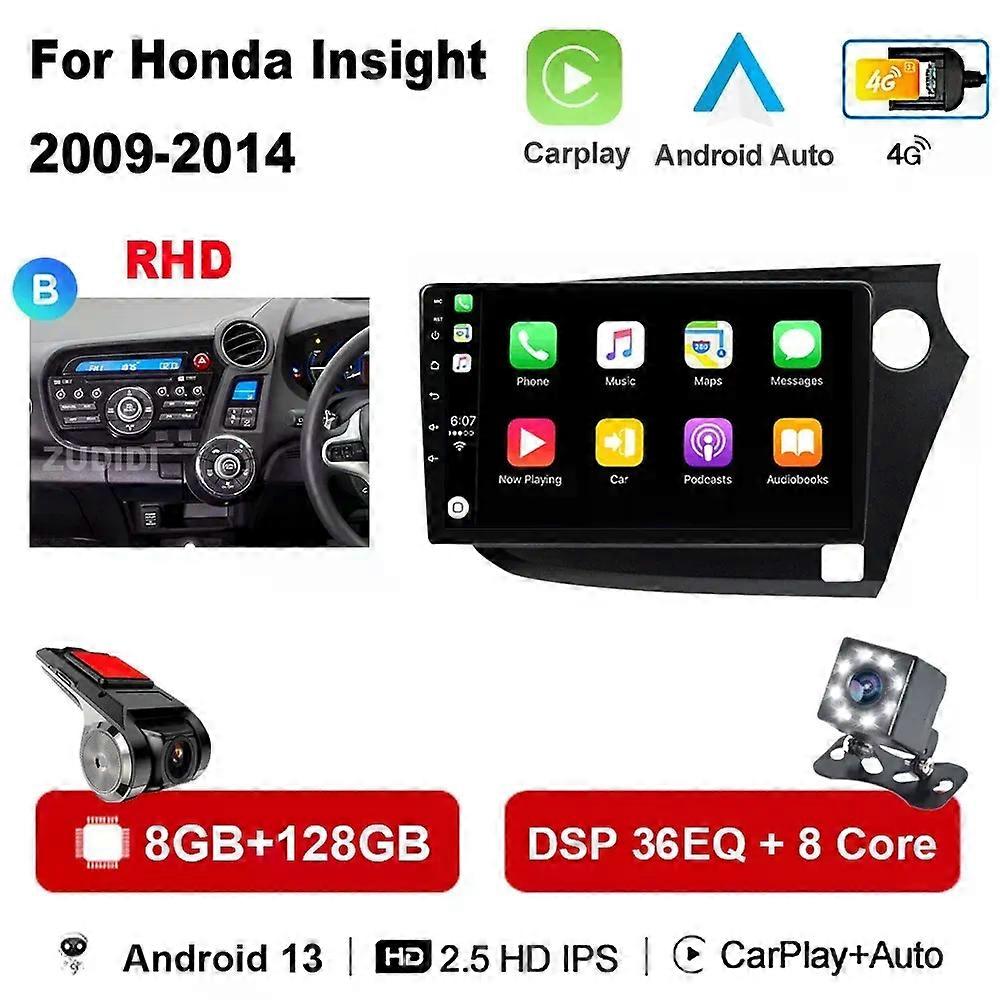 Wiress Carplay Autoradio Video Multimedia Player Für Honda Insight 2 2009 - 2014 Android 12 Navigation Gps Audio Autoradio Wifi
