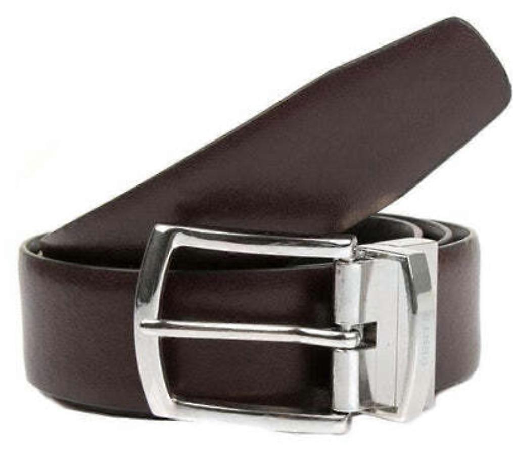 Reversible Leather Belt in Black/Brown 