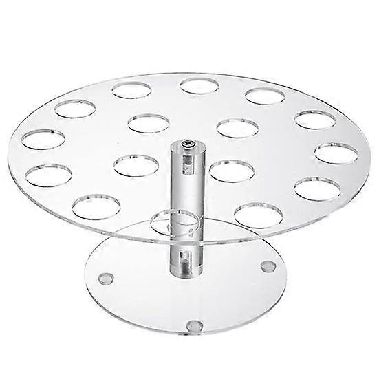 1 Set Ice Cream Cone with Transparent 16 Holes Round Holder Cream Cone Display