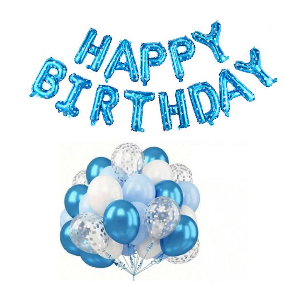 31pcs happy birthday balloon set - blue