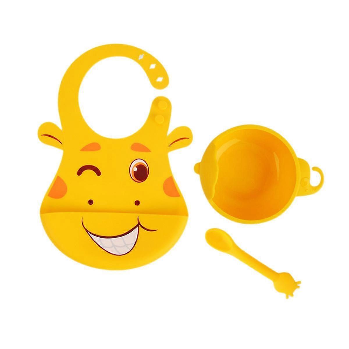Cutlery, Giraffe Pooh, Silicone Dip, Feeding, Infant Guided Weaning, Training Spoon, Suitable for 3+ Months