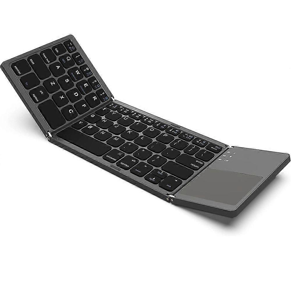 Portable Wireless Mini Three Folding Bluetooth Keyboard Foldable Touchpad Keypad for IOS Android Windows ipad Tablet