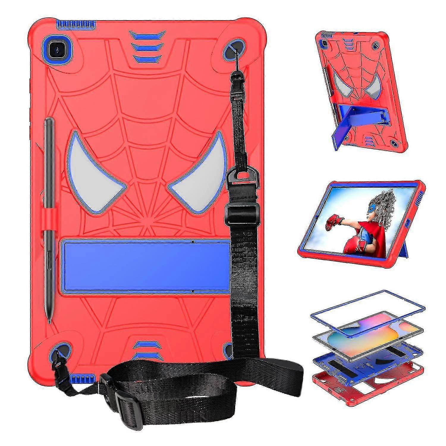For Samsung Galaxy Tab S6 Lite/S6 Lite (2022) P610/P613/P615/P617/P619 Spider Web Case PC+Tablet Cov