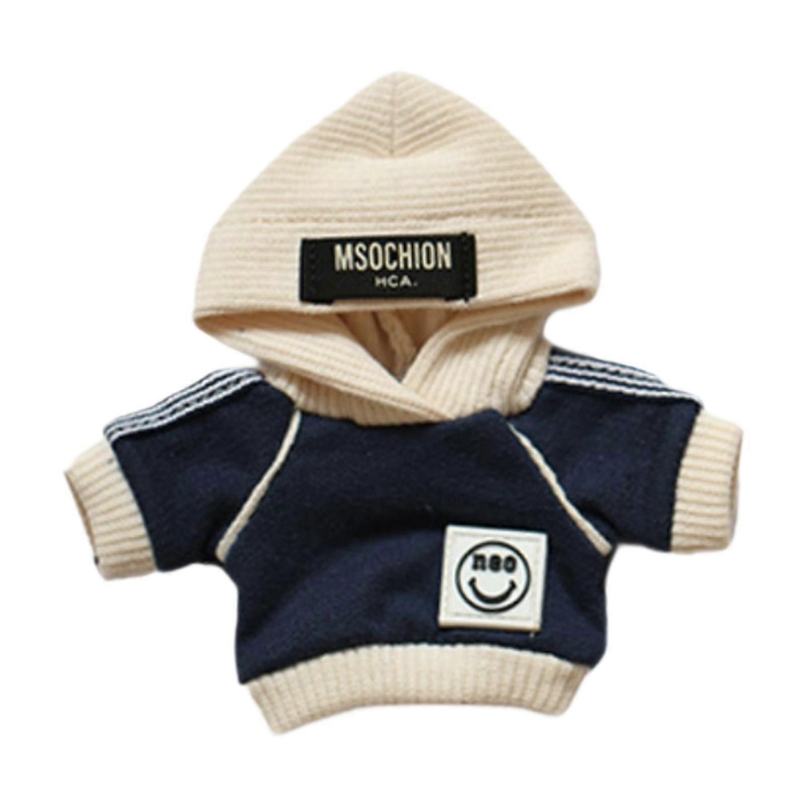 Mini Boneca com Capuz Acessórios para Boneca Roupas Moletom para Presente de Aniversário de 12cm