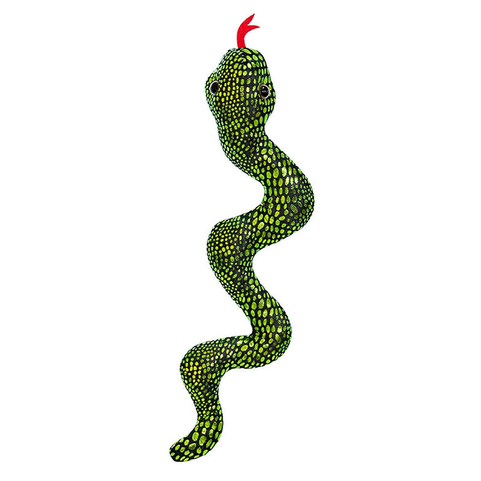 Simulation Snake Ornament Toy with Hanging Rope Handmade for Home Office New Year Party Decorations 31cm