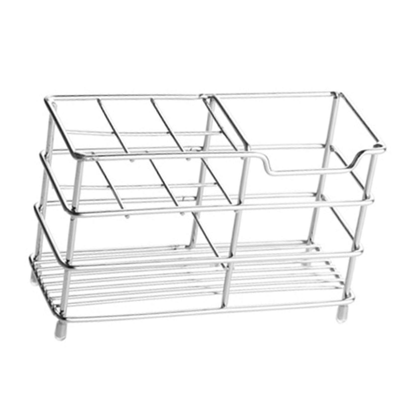 Toothbrush Holder Stainless Steel Multifunctional Solid Toothpaste Holder Stand for Bathroom