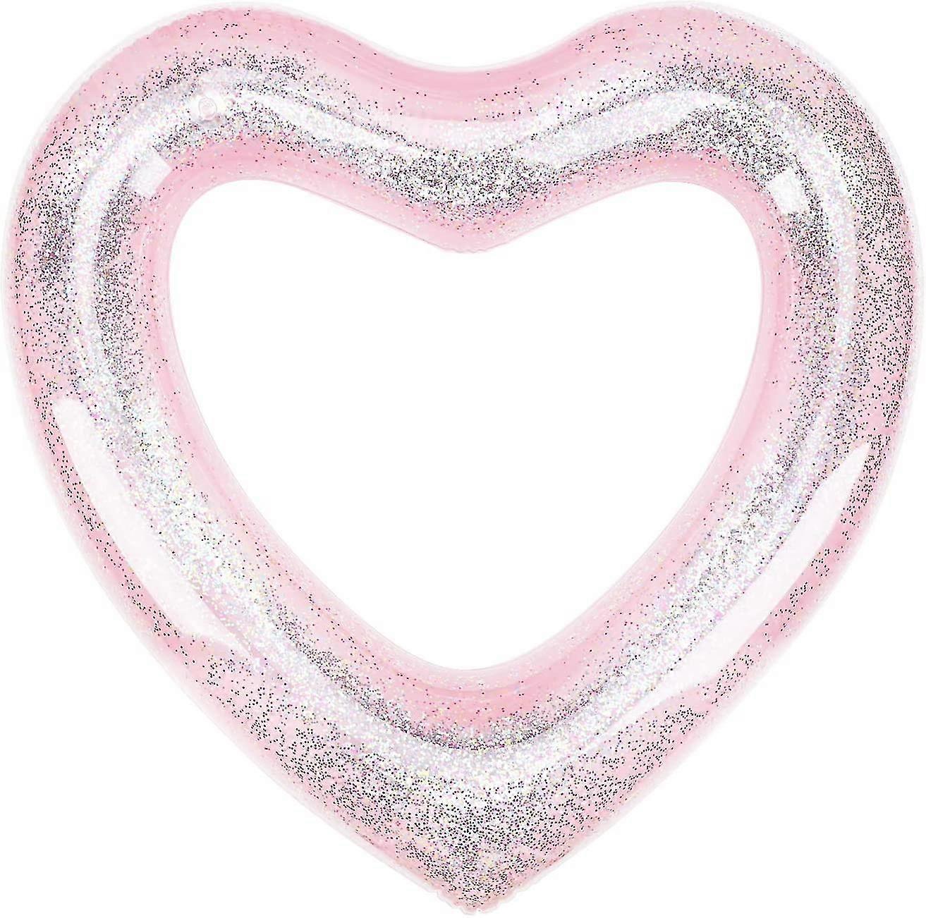 Inflatable Pool Float for Kids and Adults, Heart Shaped Swim Ring