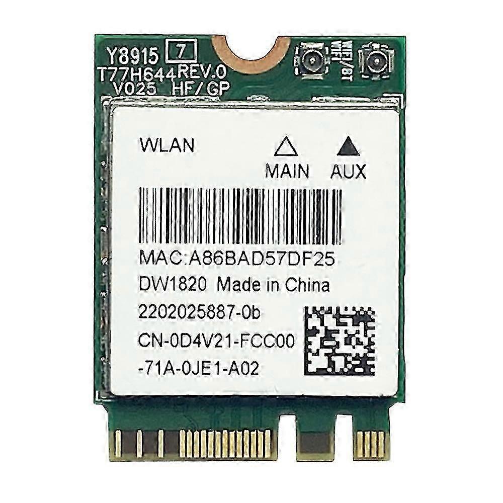 Κάρτα ασύρματου δικτύου DW1820 QCNFA344A 2.4G+5G διπλής ζώνης Gigabit Bluetooth 4.1 NGFF Κάρτα δικτύου Su