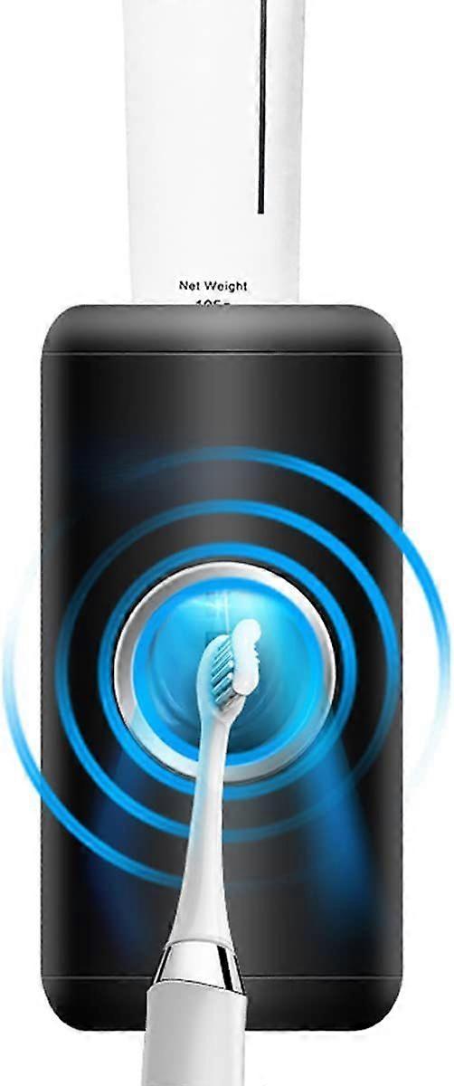 Toothpaste Dispenser, BUILDEC Automatic Electric Toothpaste Squeezer with Sensor Wall-Mounted compatible Washroom Bathroom (Black)