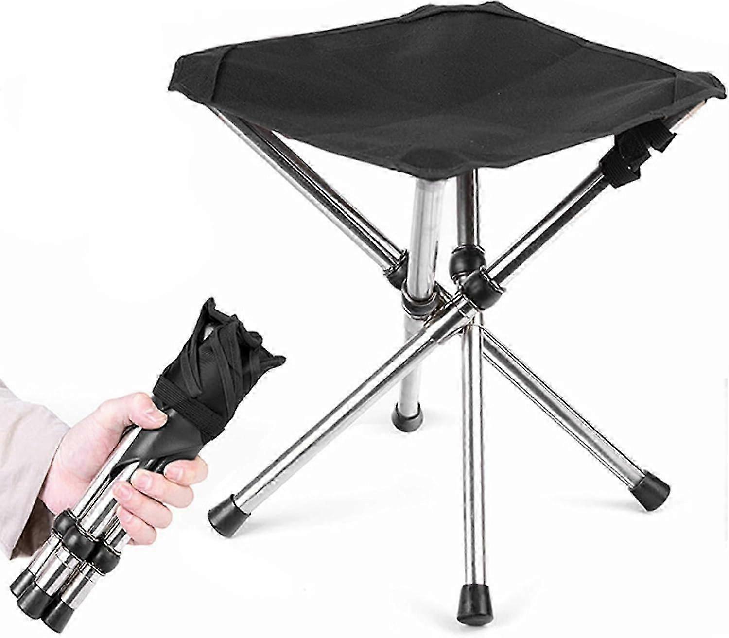 Camping Stool 12.2' High Folding Camp Stool 220lbs Heavy Loading Tripod Chair