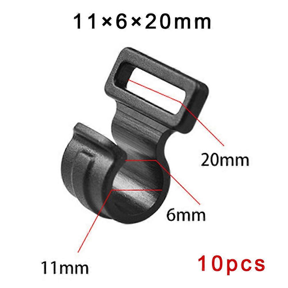 10Pcs Tent Hooks Camping Hiking Tents Shelters Tent Accessories Camping Caravan Awning Tent Pole Plastic Inner C Clips S/M/L
