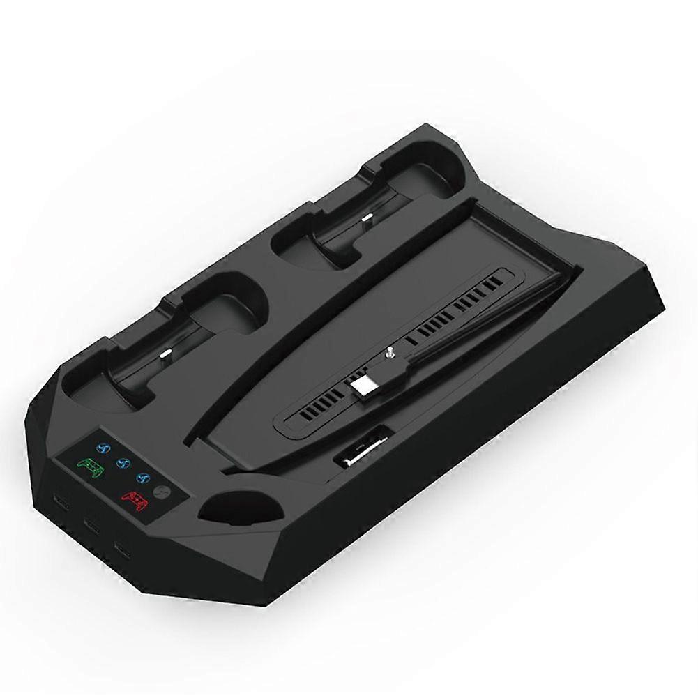 Bracket with Cooling Station and Dual Controller Charging Station for Console Fan Speed Black