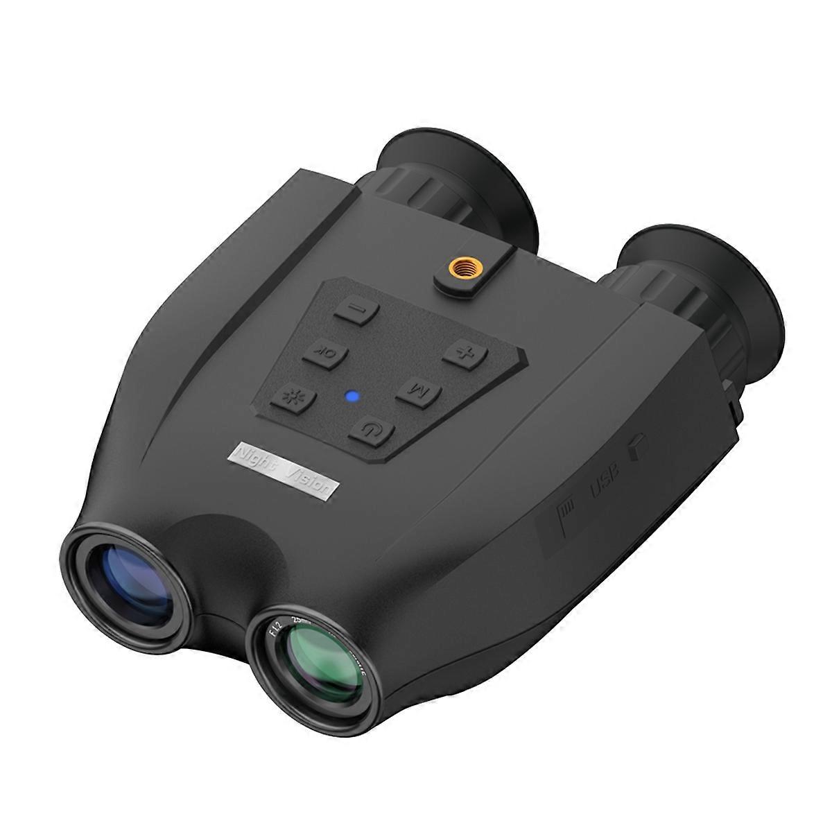 DT99 1,4 pouces écran jumelles à double caméra 3D vision nocturne télescope numérique Support TF Card-Noir