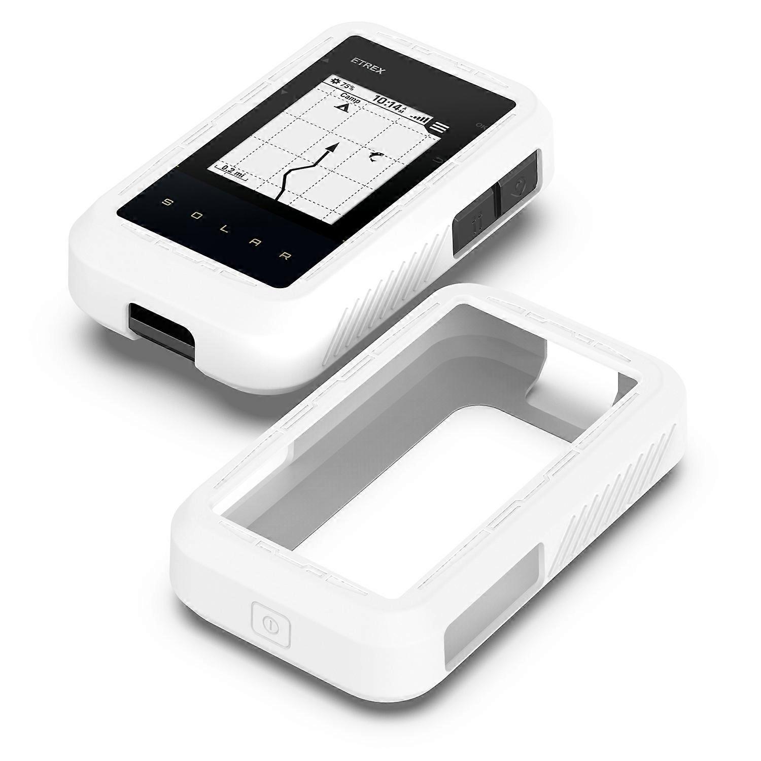 Silicone Protective Case for Garmin eTrex Solar Bicycle Computer Sleeve-White