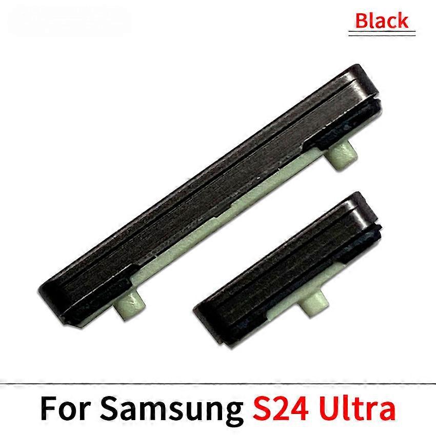 Side Volume Buttons Power On/Off Button for Samsung S24Ultra Replacement Side Keys Accessories (Black)