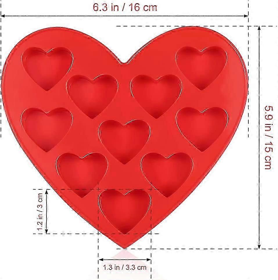 Heart Shape Silicone Mold Ice Cube Tray Chocolate Molds (D-583-A)