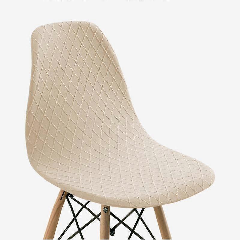 Jacquard Shell Chair Cover Stretch Elastic Dining Short Back Chair Slipcovers Dust Cover for Home Hotel Bar Furniture Protector