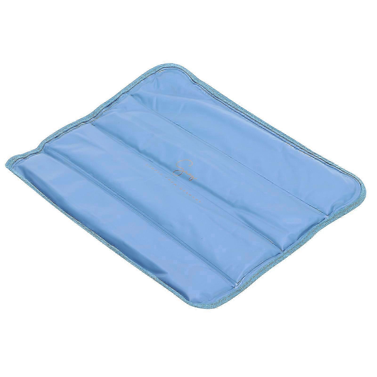 Print Ice Cushion Reusable Ice Cooling Mat Plastic Summer Cooling Pads for Car Office7557 Quiet Blue