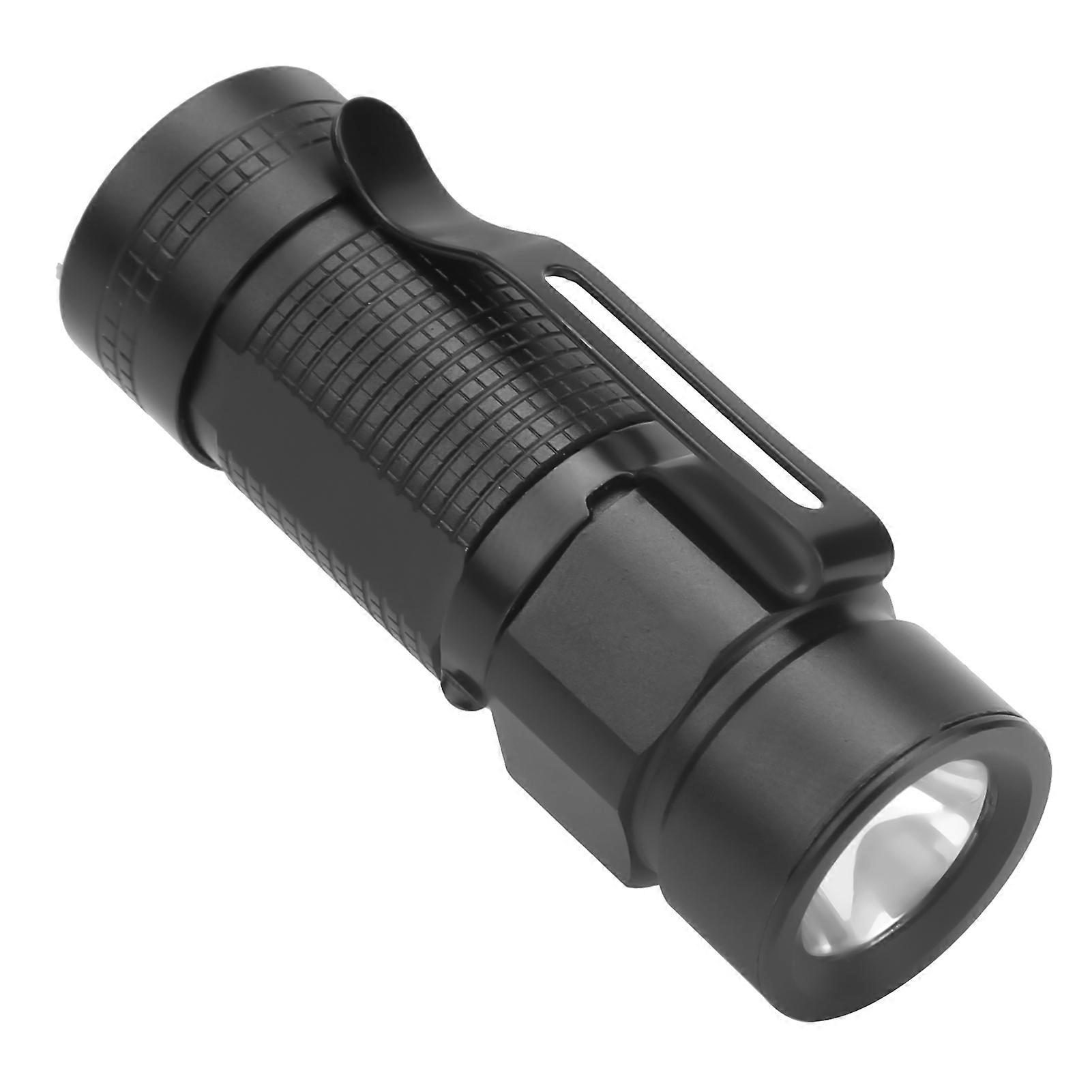 Mini LED Flashlight Waterproof 3 Lighting Mode Alloy Shell Handheld Torch Purple Light